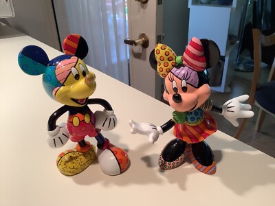 Britto Disney Mickey Minnie Figurine Statue Collectible Pop Art 4019372  4023846