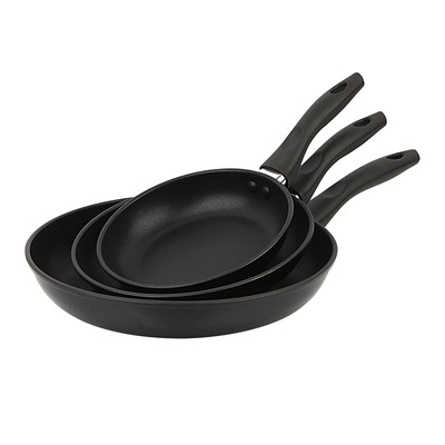 Mainstays Durable 3-Piece Non-Stick Aluminum Skillet Set 3 sizes with 7'' 9'' 11''