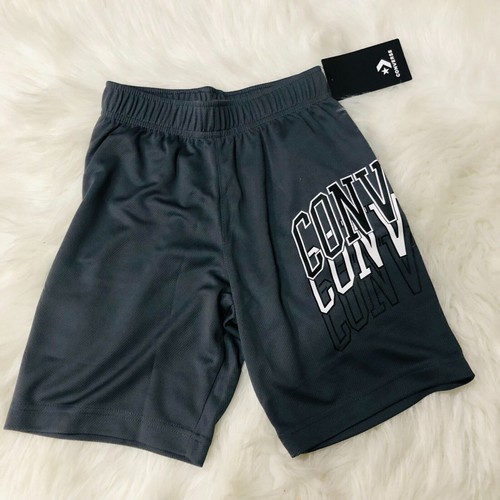 Converse Boys Youth Athletic Shorts Color Gray Size Small 8-10 Years NWT