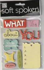 RARE! MAMBI Soft Spoken 3D stickers WHAT I LIKE ABOUT YOU 95609 Fast FREE Ship!