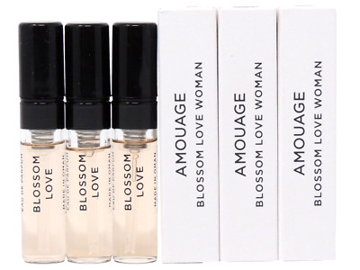 AMOUAGE BLOSSOM LOVE WOMAN EDP 2.0ml .06fl oz x 3 PERFUME SPRAY SAMPLE VIALS