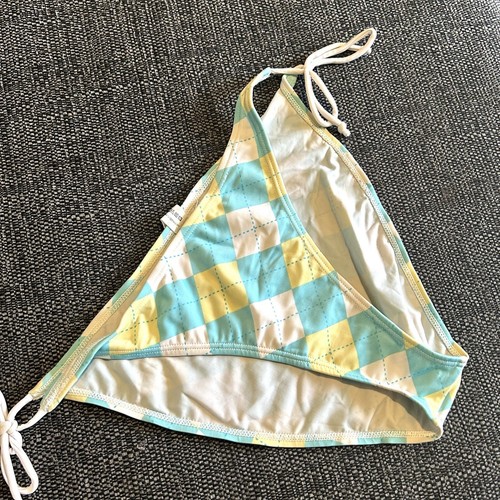 Bikinihose Größe 16 Blau Gelb String Kariert Voll Urlaub Bademode Slip