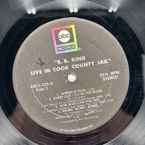 B.B.KING-“Live In Cook County Jail” Blues ABC Records ABCS-723 1972 Vinyl LP VG+ - Picture 12 of 14