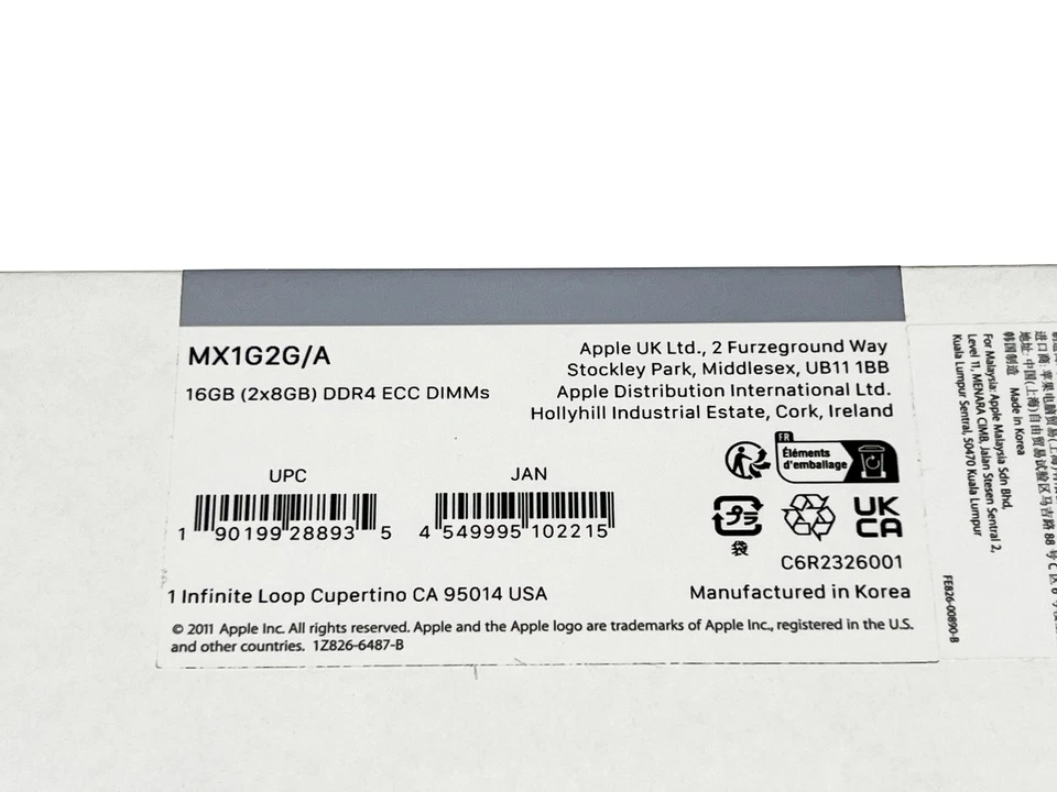 New Original Apple 16GB (2x8GB) DDR4 2933MHz ECC RAM Memory Kit for Mac Pro 2019 - Image 3 of 4