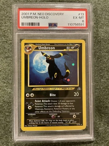 Umbreon 13/75 Neo Discovery Holo PSA 6