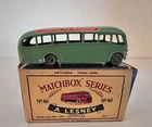 MATCHBOX LESNEY LONG DISTANCE COACH No. 20-B-1959-VG-GRAY METAL WHEELS-MUST SEE