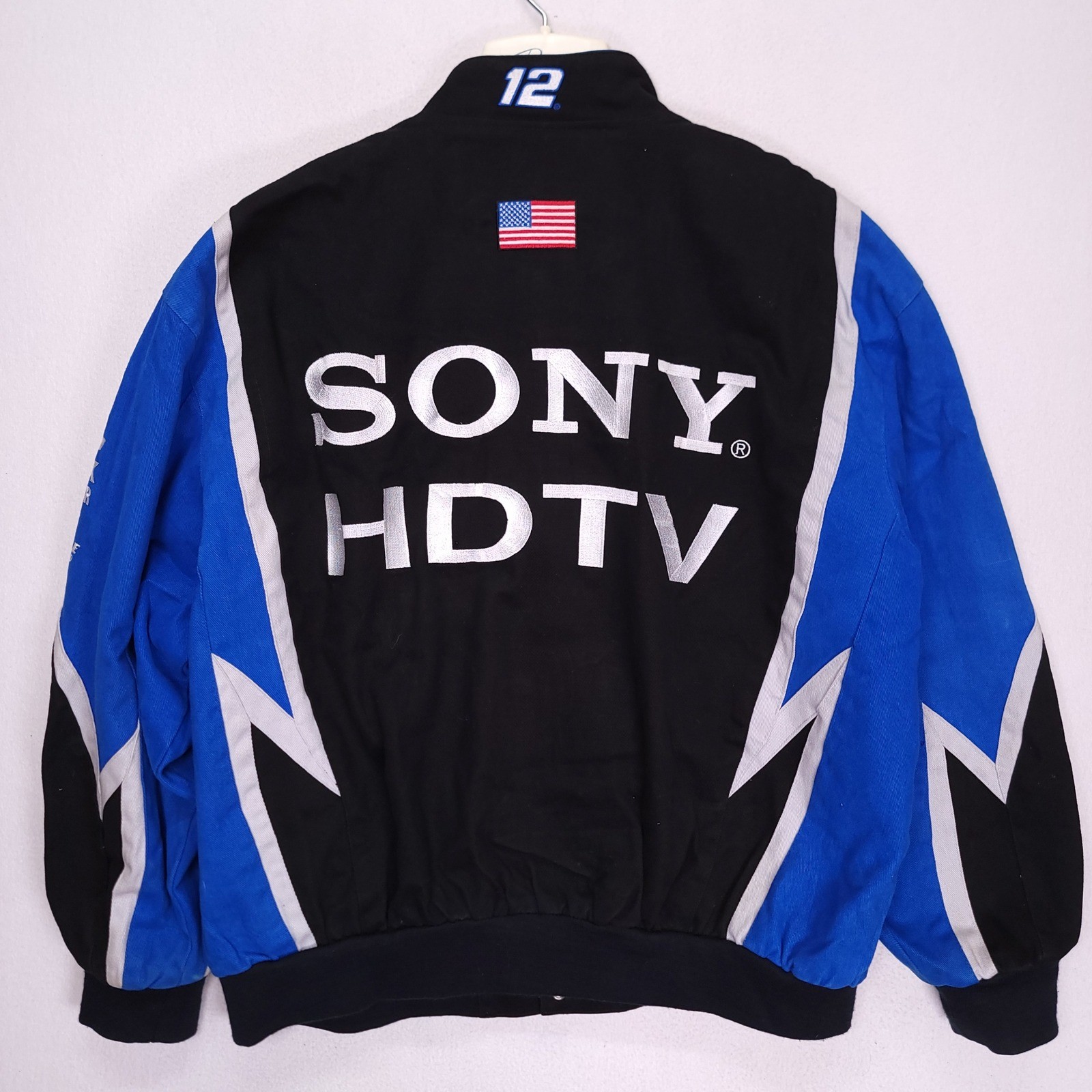 JH Design NASCAR Ryan Newman Sony HDTV Racing Jacket Black Blue Mens 3XL - second product detail image