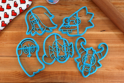 Undertale Cookie Cutters - Undyne, Alphys, Mettaton, Asgore, Napstablook