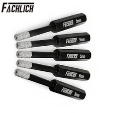 5pcs 5mm Diamond Drilling Core Bits Hole Saw Cutting for Ceramic Marble Granite