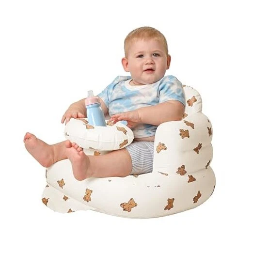 Inflatable Baby Seat for Sitting Up with Tray & Back Support, Baby Sit Up Bear