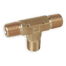 Parker 8-8-8 Mt-B Tee Brass Pipe Fitting, 1/2 In Male Npt X 1/2 In Male Npt