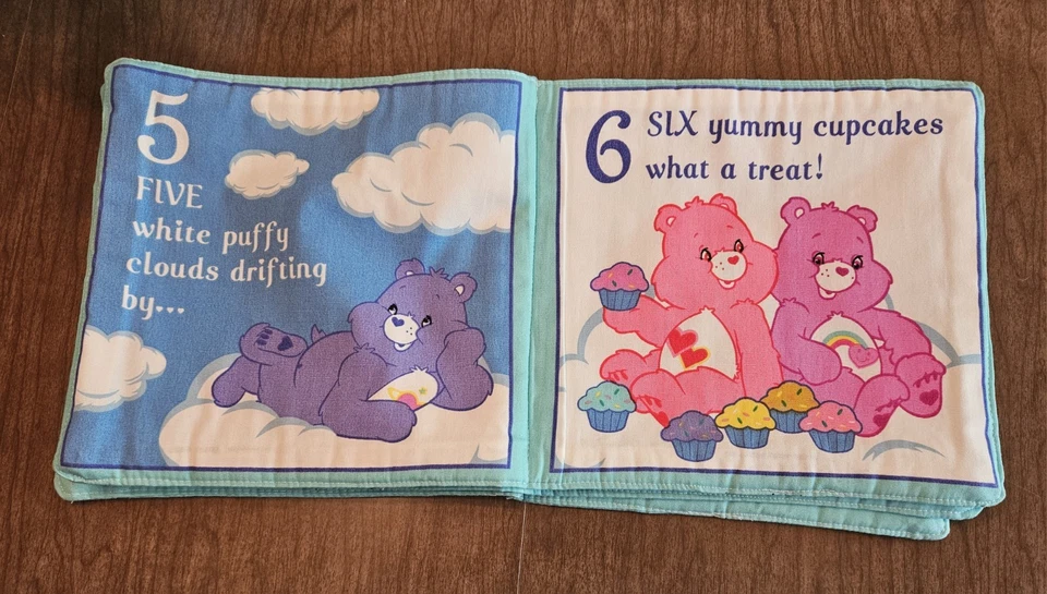 Vintage Care Bears Counting Cloth Book Retro Nostalgia Baby Room Cranston Fabric - Image 4 of 4