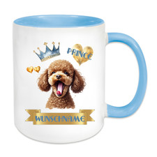 Hundetasse,Rasse, Pudel mit Wunschname, Prince, Geschenkidee, Poodle, A6202