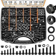 400PCS Metric Flange Bolt Assortment Kit,10.9 Grade M6X1.0/M8X1.25/M10X1.5 Bolt(