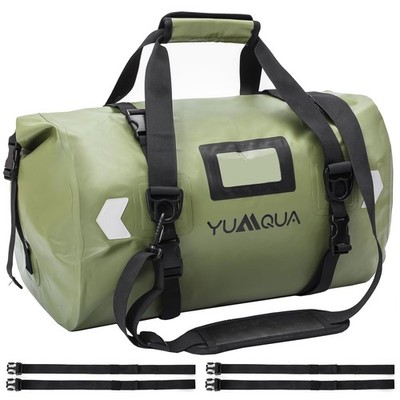 YUMQUA Waterproof Duffel Bag, 40L Motorcycle Duffle Bag, Heavy Duty Roll Top ...