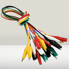 46cm Alligator Clip Test Leads Double Ended Crocodile Jumper Wires 10PCS