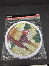 Cooking Concepts Burner Cover Set of 2 Wine Design NEW (Apr 2022)