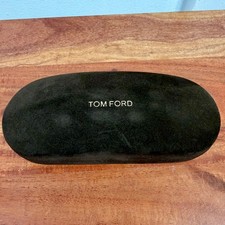 Tom Ford Dark Brown Velvet Hard Eyewear Case with Cleaning Cloth Gold Logo