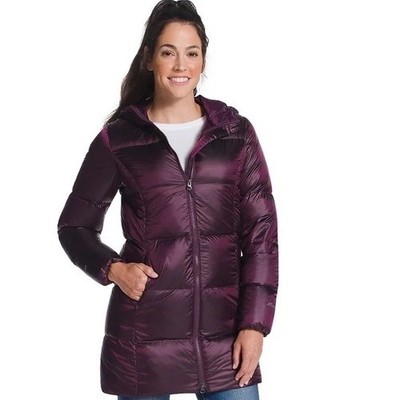 Eddie Bauer Women s EB550 Luna Peak Down Parka Jacket Coat Hooded in Purple S