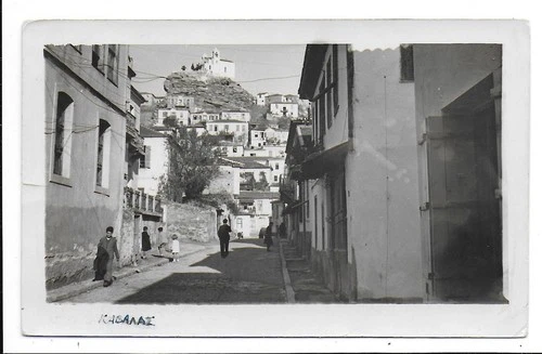 Greece Thessaloniki 1957 Street view Adams American Express correspondent RPPC