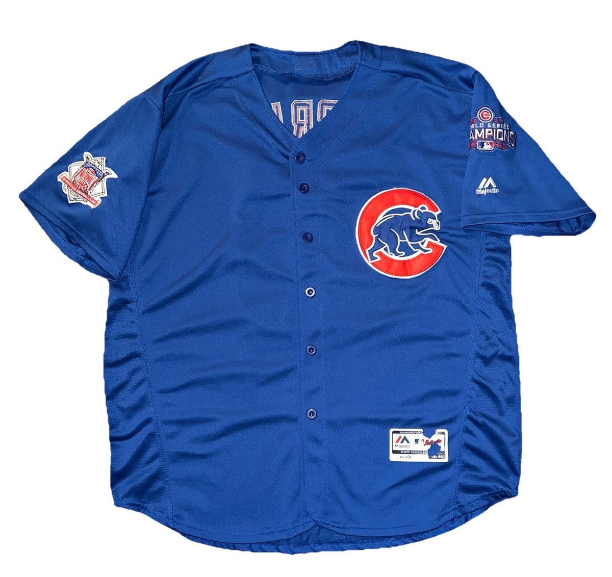 Mens. Majestic Flex Base Chicago Cubs World Series 2016 Zobrist