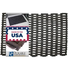 Durable Durite Recycled Tire-Link Outdoor Entrance Mat, Straight Weave, 20" X 30
