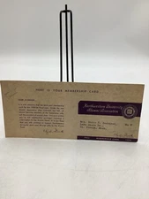 1955-56 Northwestern University Alumni Association Membership Card
