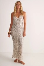 Nastygal Cream Beach Dress Womens Beachwear Beachwear