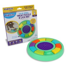 Brightkins Color Wheel Treat Puzzle and Lick Mat Medium, multicolor