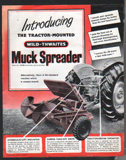 WILD-THWAITES Tractor-Mounted Muck Spreader Brochure Leaflet