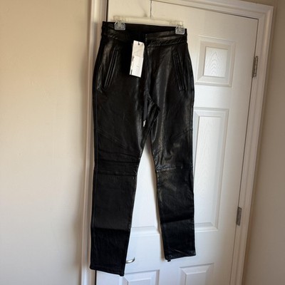 John Elliott Pants Mens Medium Black Leather Escobar Sweatpants Jogger Made USA