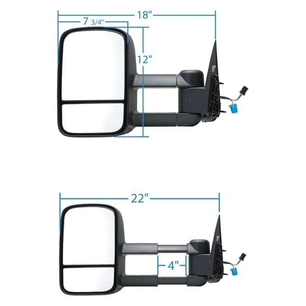 For Chevy Silverado 1500 Classic 07 Towing Mirrors Driver & Passenger Side Power Foto 2 de 4