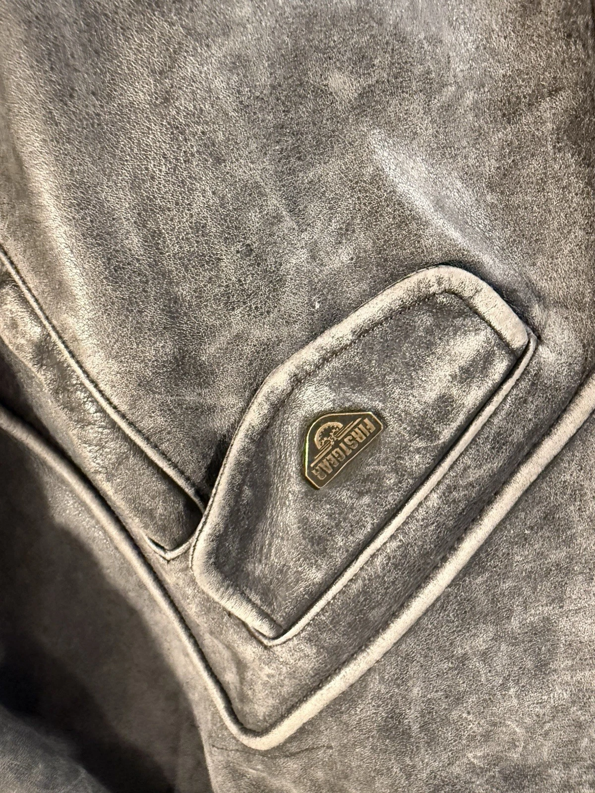 Vintage First Gear Jacket Men XL Leather Motorcycle Buckle Distressed Biker Heav - product detail image 12