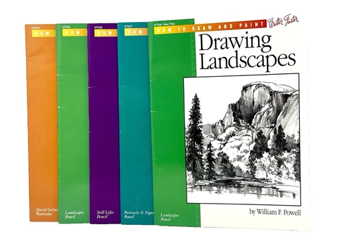 WALTER FOSTER'S How to Draw and Paint Big Book Series from 1990s (Lot of 5)