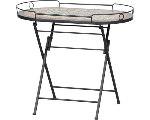Gartentisch Gardamo Servier Prato Gestell Stahl Schwarz Matt, FläChe Keramik Meh-image