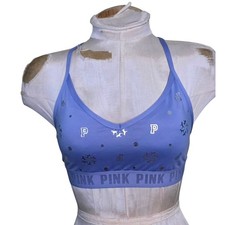 VICTORIA'S SECRET PINK snowflake Ultimate Lightly Lined Sports Bra Size Medium