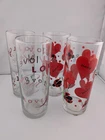Anchor Hocking Set Of 4 Vintage Love Drinking Glasses