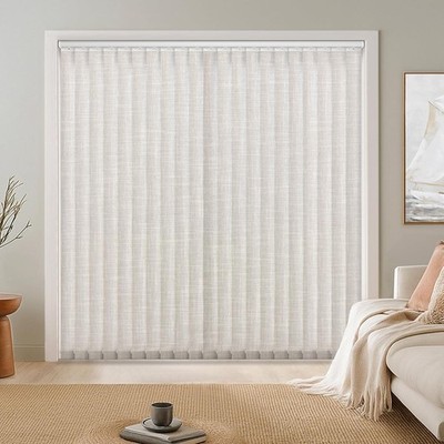 Light Filtering Vertical Blinds Replacement Slats   Polyester Fabric Sliding