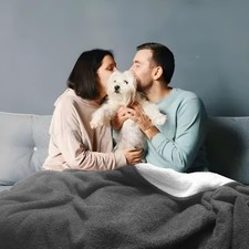 Throw Blanket for Bed Couch Sofa, Water Resistant Pee Stain Proof 60 x 80in 