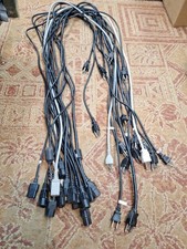Lot of 16 PC Power Cords NEMA 5-15P to IEC C13 10A 125V 3-Prong