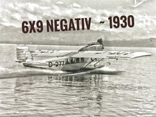 Foto Negativ MF 6x9 Dornier Delphin II D-277 Bodensee ~ 1930 Vintage Flying Boat