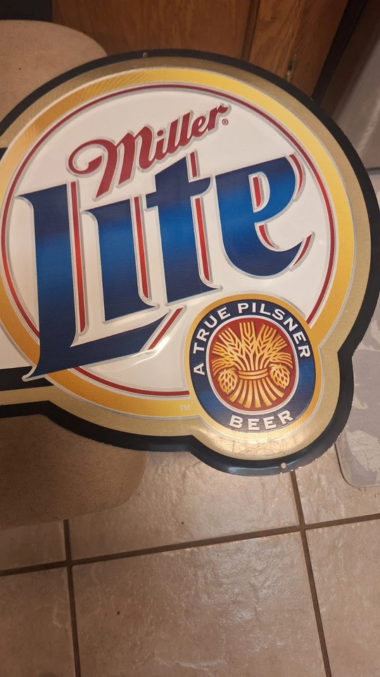 Vintage New Orleans Saints Tin Beer Sign Super Bowl  - Image 4 of 4