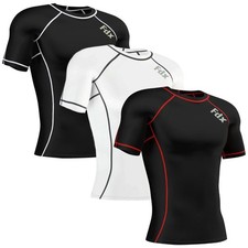 3pack Men T shirt Compression Armour Base Layer Top Half Sleeve Gym Sports Shirt