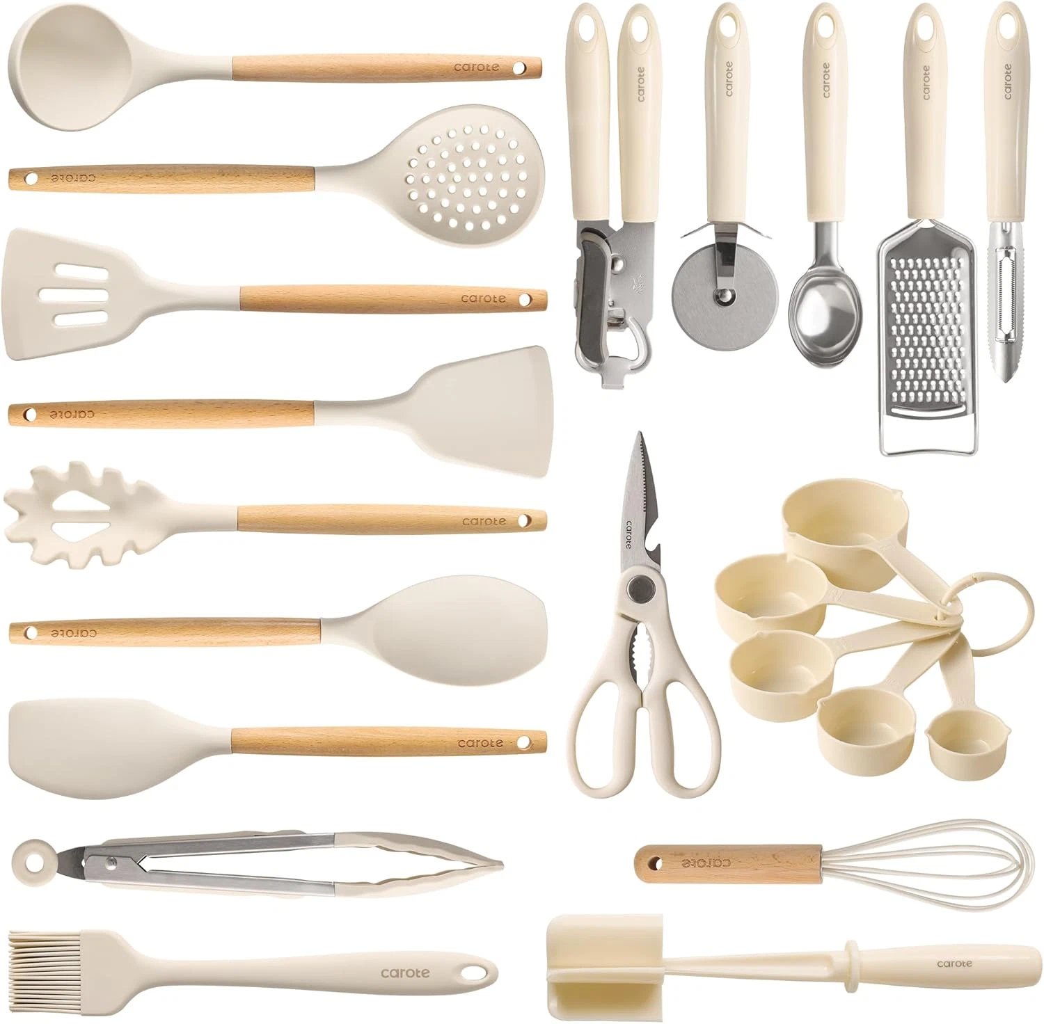 22Pcs Silicone Cooking Utensils Set, 446°F Heat Resistant Kitchen Utensils