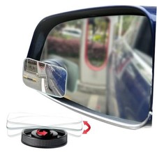 Suction Cup Blind Spot Mirror, HD Glass Frameless Removable Convex Rectangular