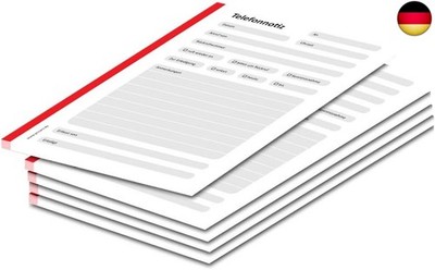 PRICARO Telefonnotizblock, A6 ungelocht, rot, 5 Stück