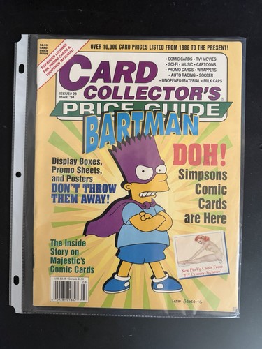 Card Collector's Price Guide #23 Mar 1994 Bartman The Simpsons Matt Groening