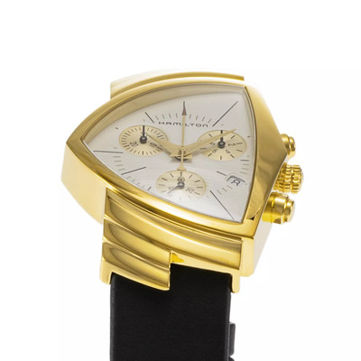 HAMILTON H24422751 VENTURA Gold Quartz Leather | eBay