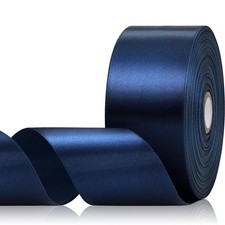 Navy Blue Satin Ribbon 2 Inch 60 Yards Gift Wrapping Craft Flower Bouquet Bow