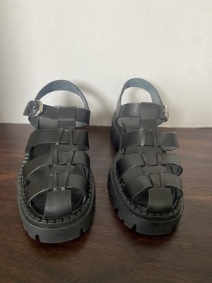ASOS Design Minnow leather fisherman flat shoes in black